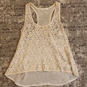 Joie Cream Lace Tank Top